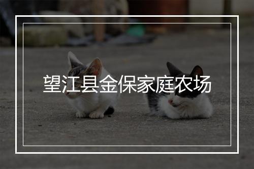 望江县金保家庭农场