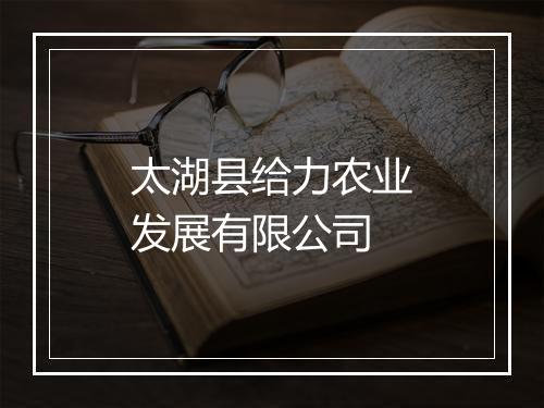 太湖县给力农业发展有限公司