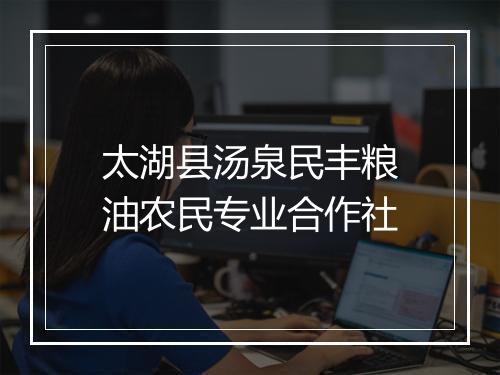 太湖县汤泉民丰粮油农民专业合作社