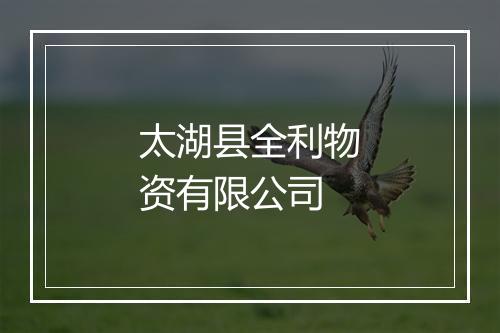 太湖县全利物资有限公司
