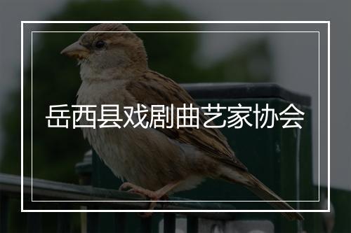 岳西县戏剧曲艺家协会