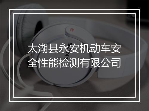 太湖县永安机动车安全性能检测有限公司