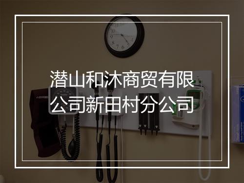 潜山和沐商贸有限公司新田村分公司