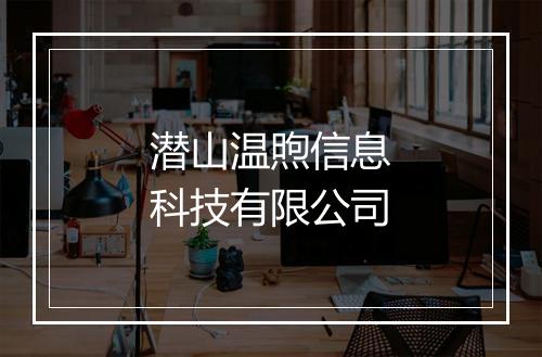 潜山温煦信息科技有限公司