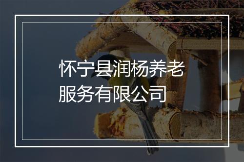 怀宁县润杨养老服务有限公司