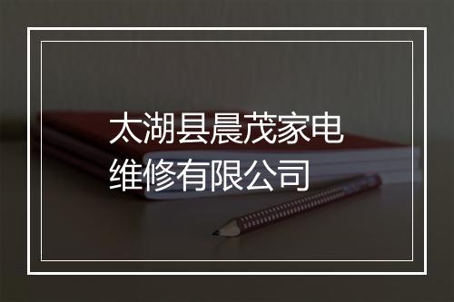 太湖县晨茂家电维修有限公司