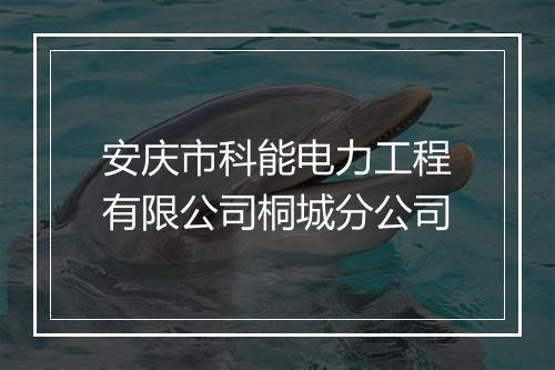 安庆市科能电力工程有限公司桐城分公司