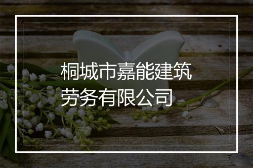 桐城市嘉能建筑劳务有限公司