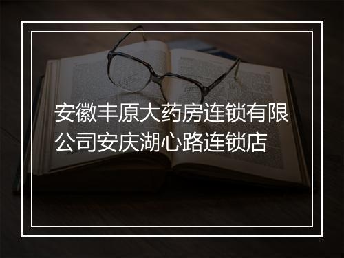 安徽丰原大药房连锁有限公司安庆湖心路连锁店