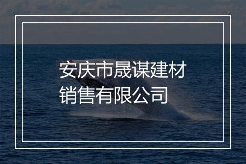 安庆市晟谋建材销售有限公司