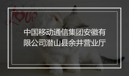 中国移动通信集团安徽有限公司潜山县余井营业厅
