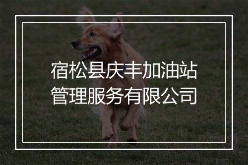 宿松县庆丰加油站管理服务有限公司