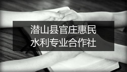潜山县官庄惠民水利专业合作社