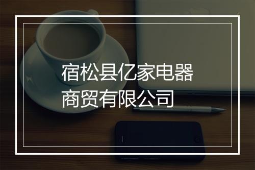 宿松县亿家电器商贸有限公司