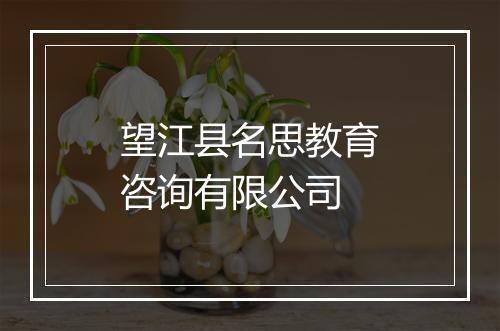 望江县名思教育咨询有限公司