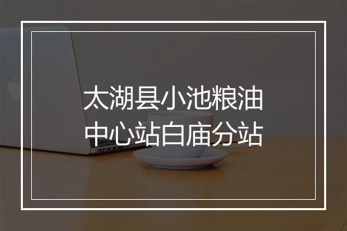 太湖县小池粮油中心站白庙分站