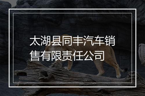 太湖县同丰汽车销售有限责任公司