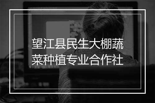 望江县民生大棚蔬菜种植专业合作社