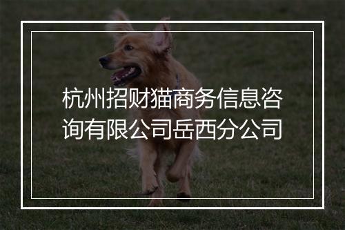 杭州招财猫商务信息咨询有限公司岳西分公司