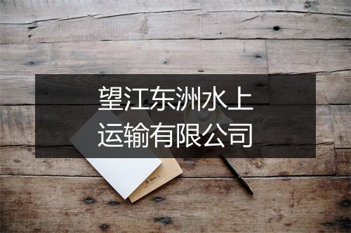 望江东洲水上运输有限公司
