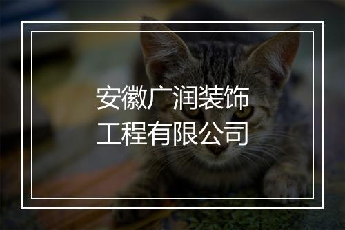 安徽广润装饰工程有限公司