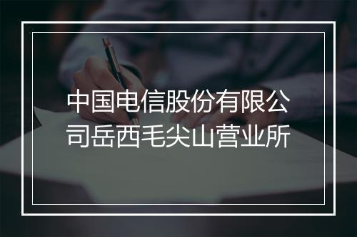 中国电信股份有限公司岳西毛尖山营业所