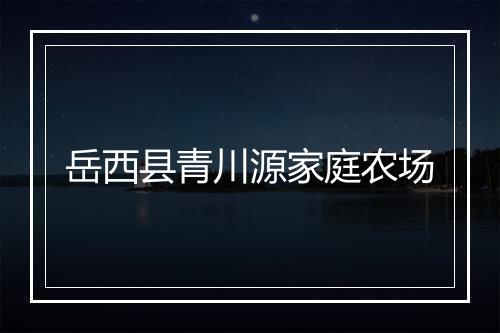 岳西县青川源家庭农场