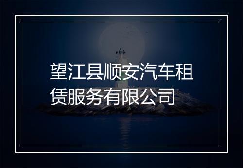 望江县顺安汽车租赁服务有限公司