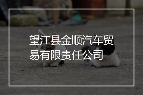 望江县金顺汽车贸易有限责任公司