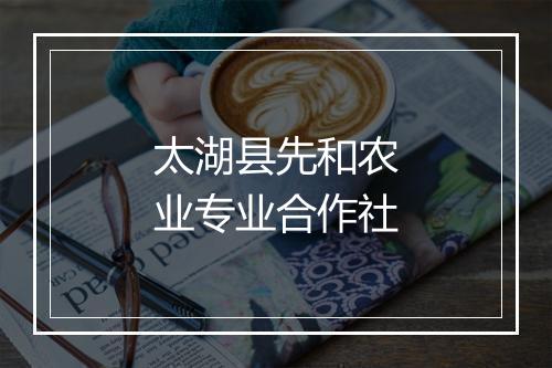 太湖县先和农业专业合作社