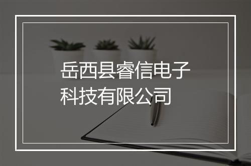 岳西县睿信电子科技有限公司