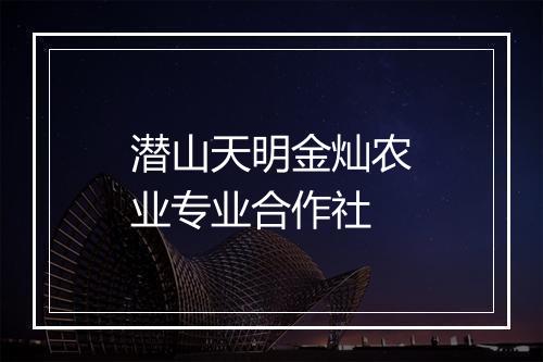 潜山天明金灿农业专业合作社