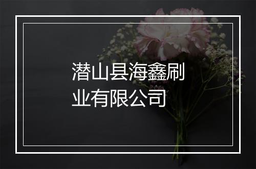 潜山县海鑫刷业有限公司