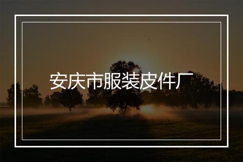 安庆市服装皮件厂