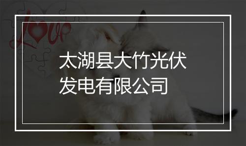 太湖县大竹光伏发电有限公司