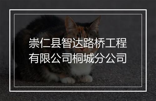 崇仁县智达路桥工程有限公司桐城分公司