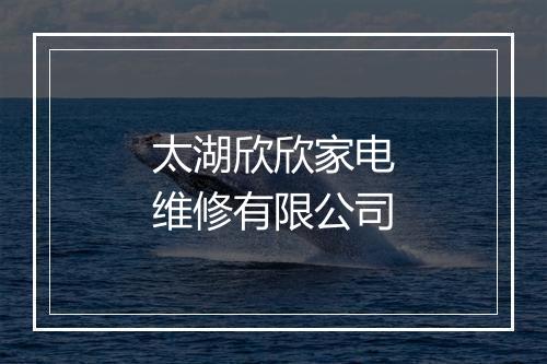 太湖欣欣家电维修有限公司