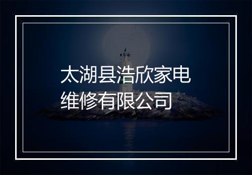 太湖县浩欣家电维修有限公司
