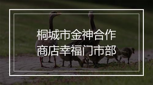 桐城市金神合作商店幸福门市部