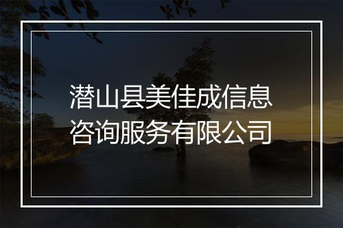 潜山县美佳成信息咨询服务有限公司