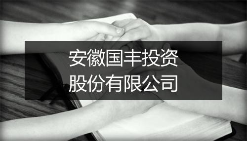 安徽国丰投资股份有限公司