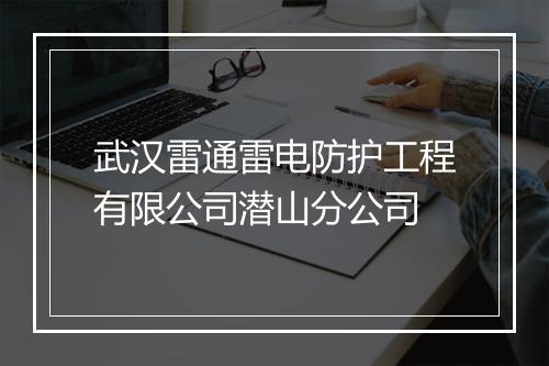 武汉雷通雷电防护工程有限公司潜山分公司