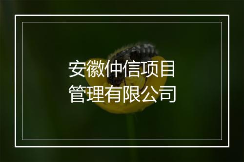 安徽仲信项目管理有限公司