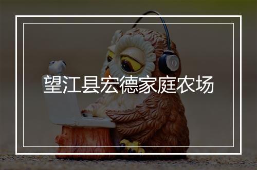 望江县宏德家庭农场