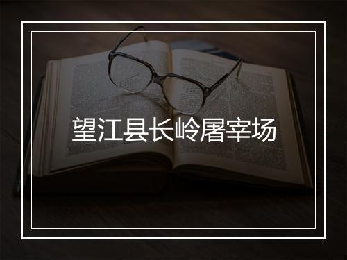 望江县长岭屠宰场