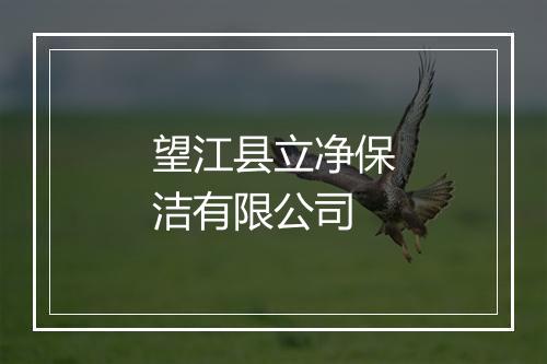 望江县立净保洁有限公司