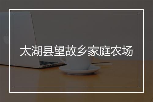 太湖县望故乡家庭农场