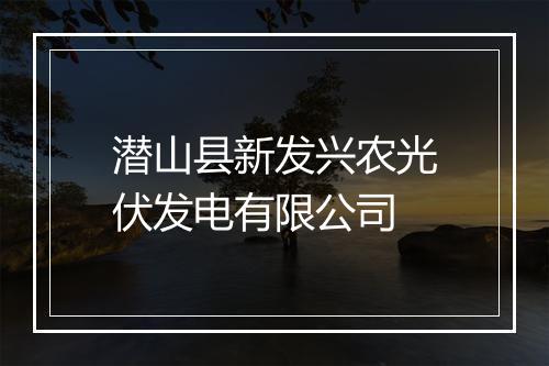 潜山县新发兴农光伏发电有限公司