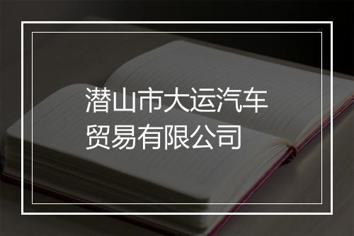 潜山市大运汽车贸易有限公司