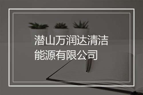 潜山万润达清洁能源有限公司